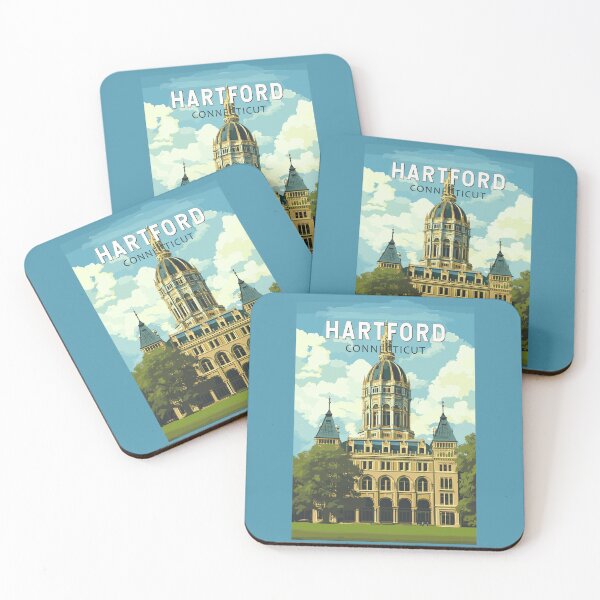 Item preview, Hartford Connecticut Travel Art Vintage designed and sold by KrisSidDesigns.