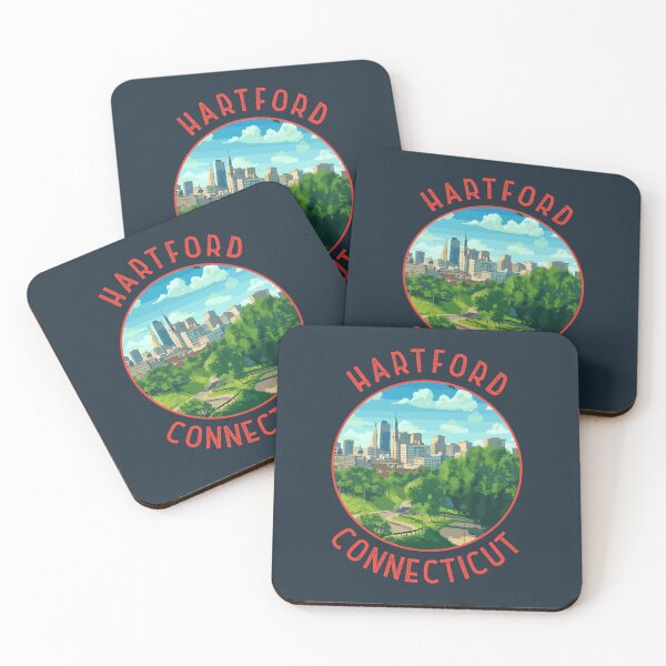 Item preview, Hartford Connecticut Retro Distressed Circle designed and sold by KrisSidDesigns.