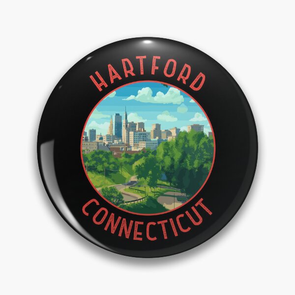 Item preview, Hartford Connecticut Retro Distressed Circle designed and sold by KrisSidDesigns.