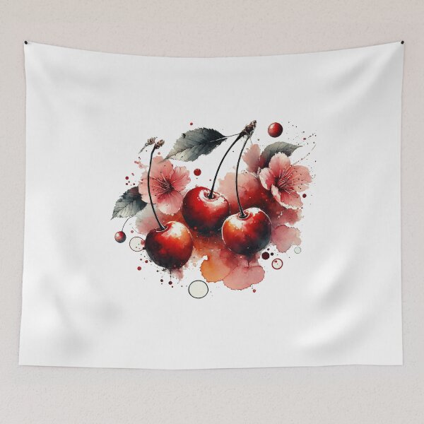 Item preview, Red cherries designed and sold by Gentle40Winks.