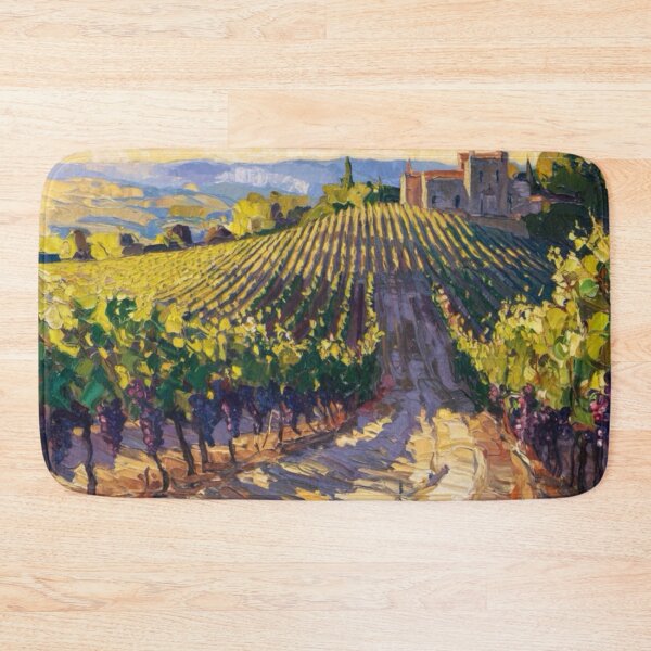 Item preview, Impressionist Provence Vineyard | Châteauneuf-du-Pape Sunset Painting Inspired by Monet. Art By Carraann  designed and sold by CARRAANN.