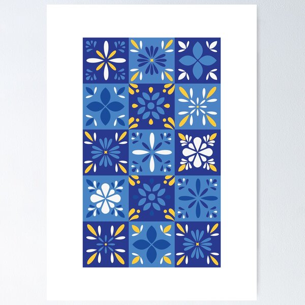 Item preview, Blue Mexican Talavera Design designed and sold by escarabajdesign.
