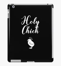 Holy Chick Halo Funny Ironic Pun Church Lover White iPad Case/Skin