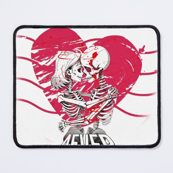 Item preview, skeleton couple love until death, gothic skeleton love quote, dark romance skeleton love forever, je t'aime jusqe a la moure, designed and sold by Tzemo101.