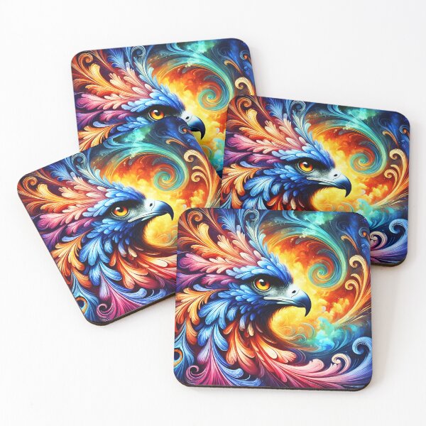 Item preview, Colorful phoenix digital portraiture designed and sold by EmeraldeaArt.