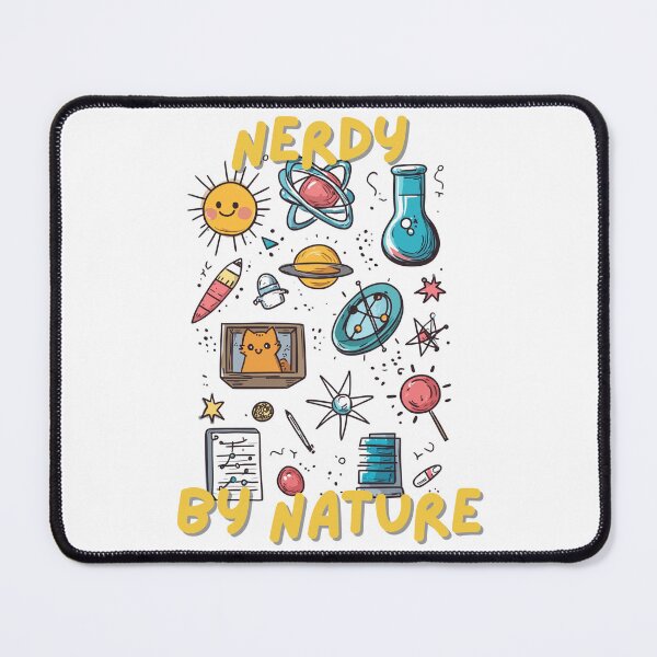 Item preview, Nerdy by Nature – Funny Science and Space Doodle designed and sold by inksavvystudio.