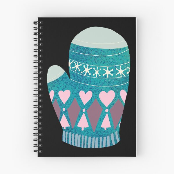 Item preview, Retro Mid-Century Modern Winter Mitten Illustration -- Holiday Cheer Art designed and sold by LemonwoodClock.