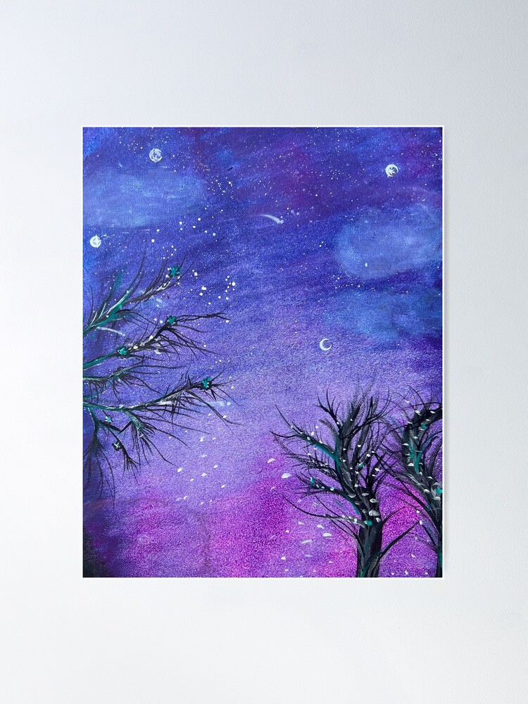 Thumbnail 2 of 3, Poster, purple sky designed and sold by shopcherry.