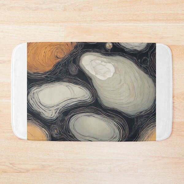 Item preview, Floating Organic Seashell Swirls Shapes – Modern Dynamic Fluid Abstract Art designed and sold by Creative Spark.