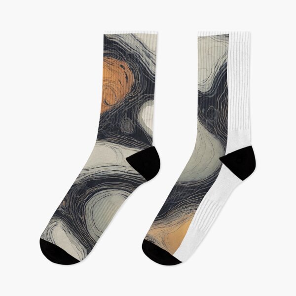 Item preview, Floating Organic Seashell Swirls Shapes – Modern Dynamic Fluid Abstract Art designed and sold by Creative Spark.