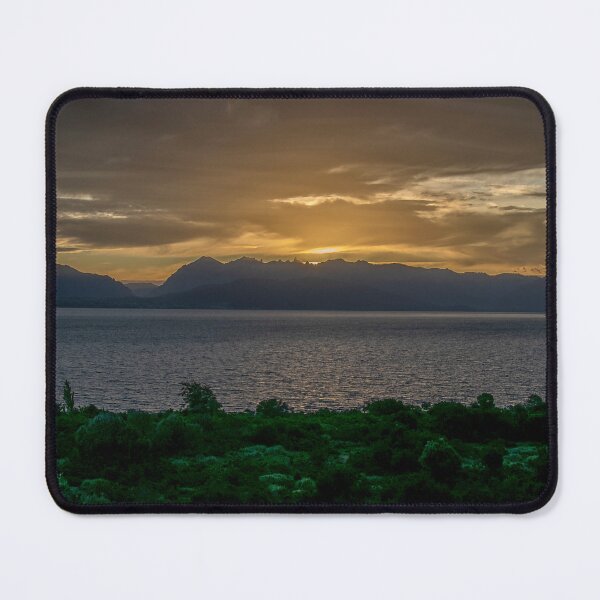 Item preview, Panoramic high contrast sunset scene, nahuel huapi lake, patagonia, argentina designed and sold by DFLC Prints.