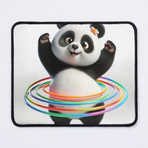 Item preview, Happy Panda In Hula Hoops designed and sold by Maria Dryfhout.