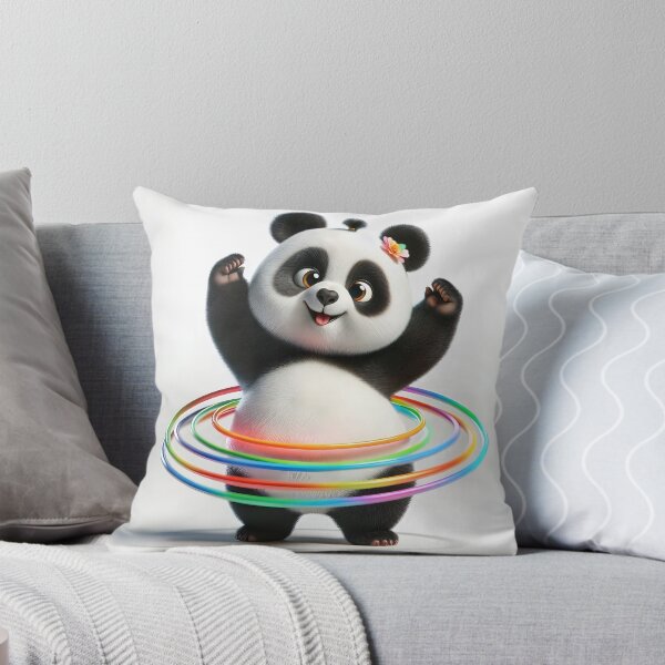 Item preview, Happy Panda In Hula Hoops designed and sold by Maria Dryfhout.