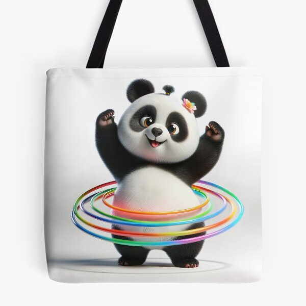 Item preview, Happy Panda In Hula Hoops designed and sold by Maria Dryfhout.