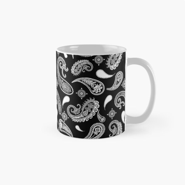 Item preview, Black and White Paisley Pattern | Ornate Floral Boho Design designed and sold by Phat Dog Designs .