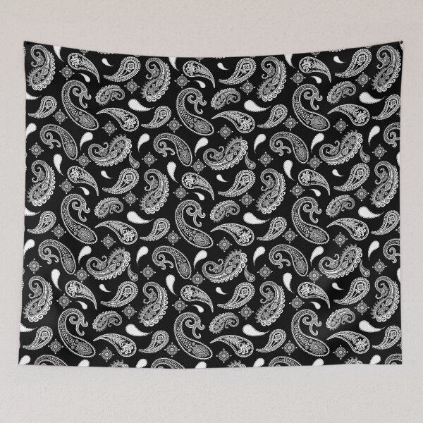 Item preview, Black and White Paisley Pattern | Ornate Floral Boho Design designed and sold by Phat Dog Designs .