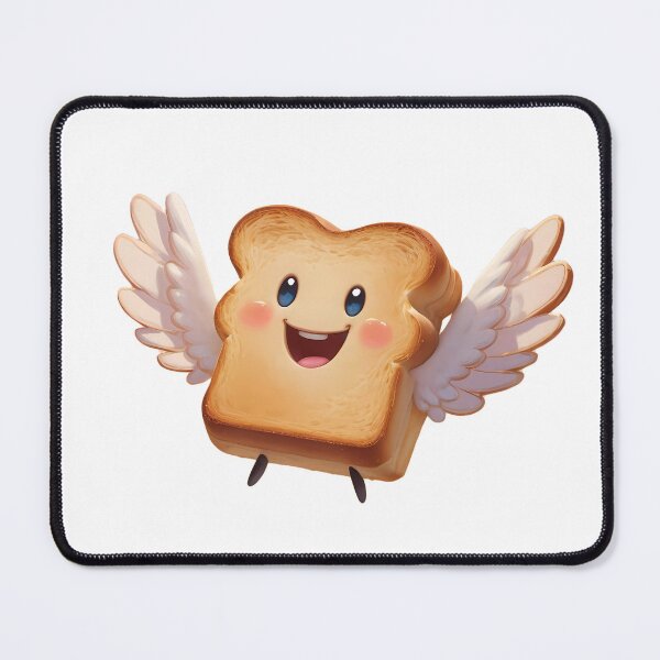 Item preview, Flying Toast of Happiness – Cute Kawaii Angel Bread Sticker designed and sold by KateVil.