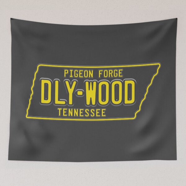Item preview, DLY-WOOD License Plate (Yellow on Dark) designed and sold by Justin Ellis.