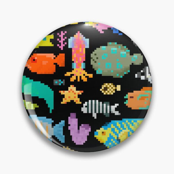 Item preview, Pixel Art of Tropical Reef Fish designed and sold by narwhalwall.