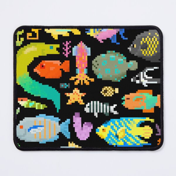 Item preview, Pixel Art of Tropical Reef Fish designed and sold by narwhalwall.