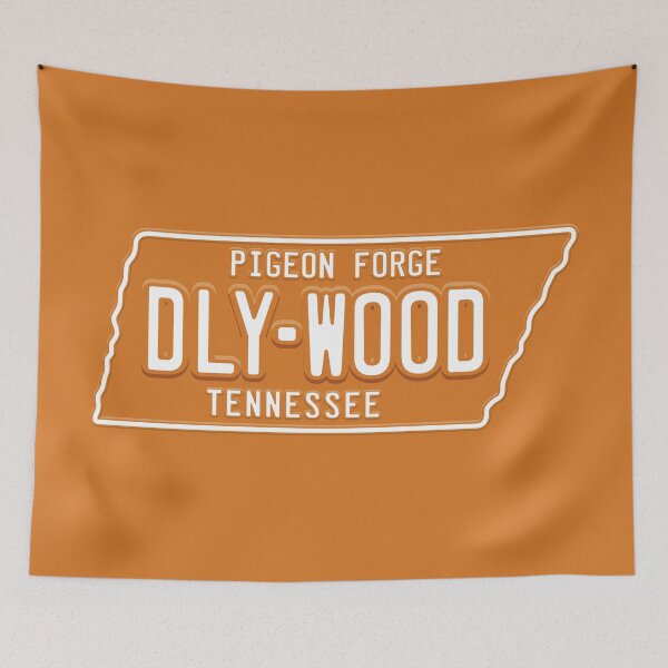 Item preview, DLY-WOOD License Plate (Orange and White) designed and sold by Justin Ellis.