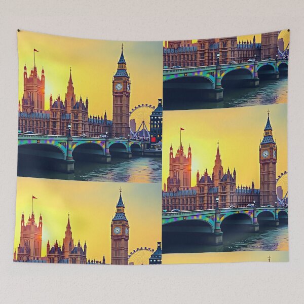 Item preview, London's Historic Skyline at Golden Sunset designed and sold by NelDean.