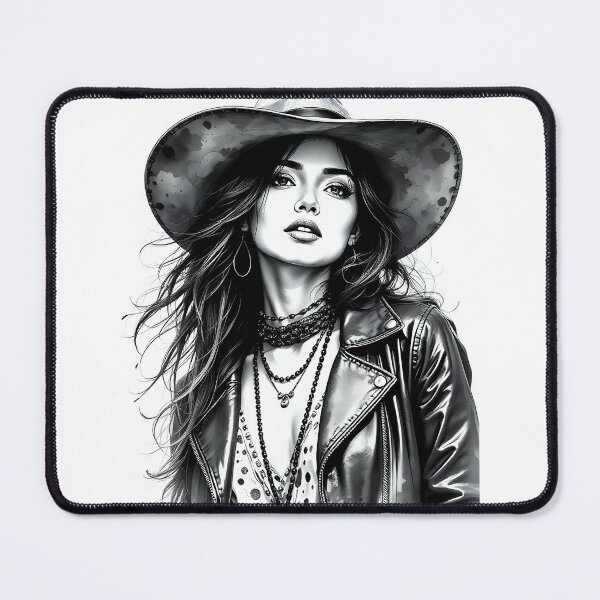 Item preview, Woman with hat designed and sold by Farbenmieze.