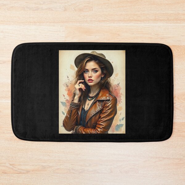 Item preview, Boho woman with hat designed and sold by Farbenmieze.