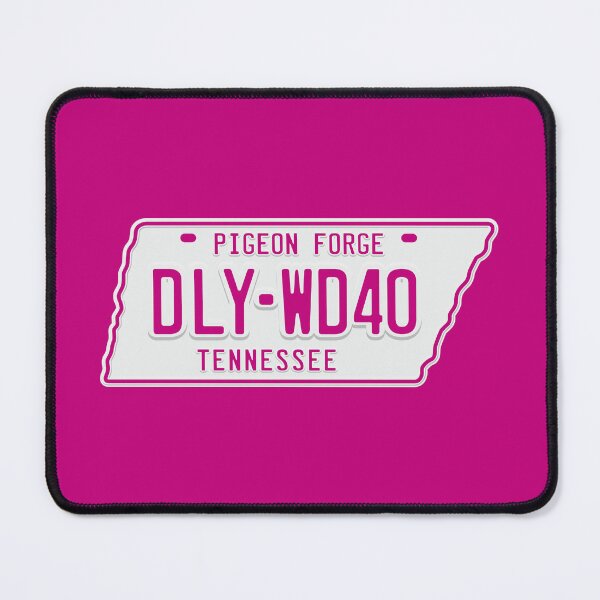 Item preview, DLY-WD40 License Plate (Pink and White - Dark) designed and sold by Justin Ellis.