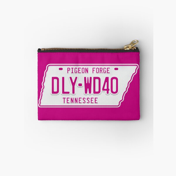 Item preview, DLY-WD40 License Plate (Pink and White - Dark) designed and sold by Justin Ellis.