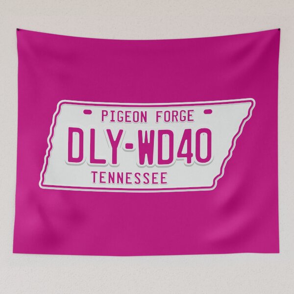 Item preview, DLY-WD40 License Plate (Pink and White - Dark) designed and sold by Justin Ellis.