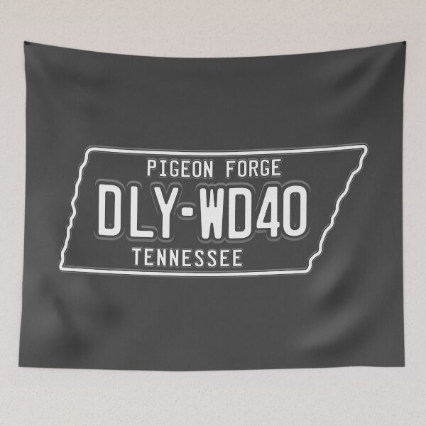 Item preview, DLY-WD40 License Plate (White on Dark) designed and sold by Justin Ellis.