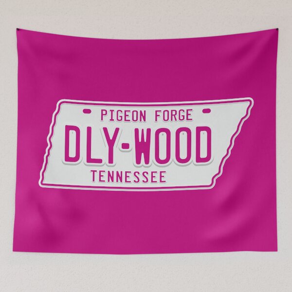 Item preview, DLY-WOOD License Plate (Pink and White - Dark) designed and sold by Justin Ellis.