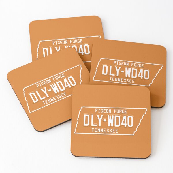 Item preview, DLY-WD40 License Plate (Orange and White) designed and sold by Justin Ellis.