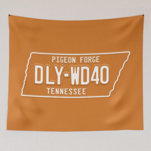 Item preview, DLY-WD40 License Plate (Orange and White) designed and sold by Justin Ellis.