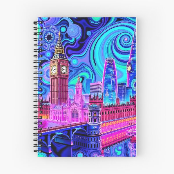 Item preview, London Landmarks in Psychedelic Sunset designed and sold by NelDean.