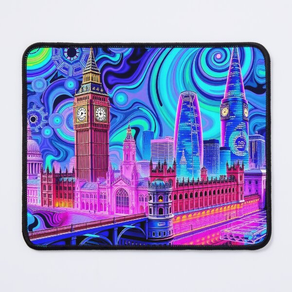 Item preview, London Landmarks in Psychedelic Sunset designed and sold by NelDean.