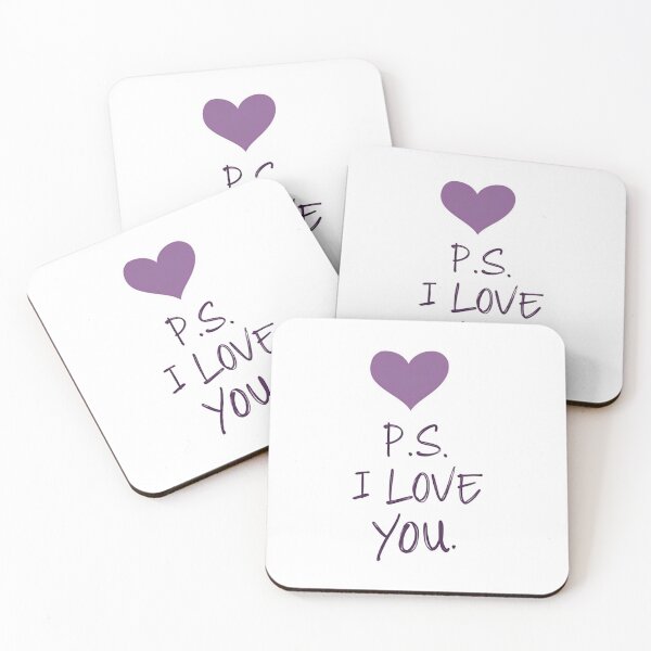 Item preview, Cute PS I Love You Script Heart designed and sold by Alex Songs.