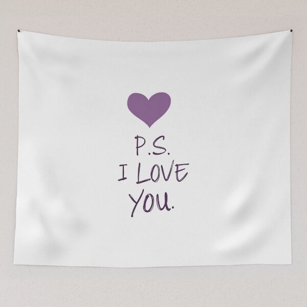 Item preview, Cute PS I Love You Script Heart designed and sold by Alex Songs.