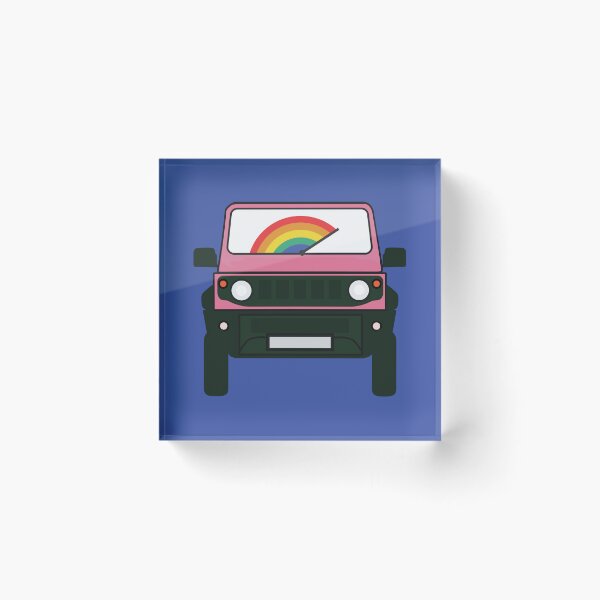 Item preview, Pink Jimny with Rainbow Windshield designed and sold by stoicjimny.