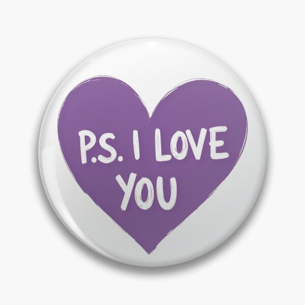 Item preview, P.S. I Love You Purple Heart designed and sold by Alex Songs.