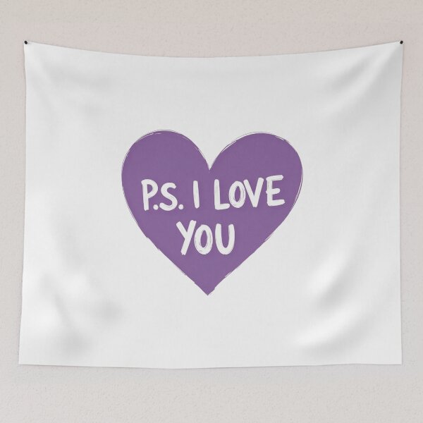 Item preview, P.S. I Love You Purple Heart designed and sold by Alex Songs.