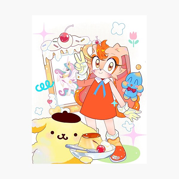 Item preview, Cream the rabbit and purin designed and sold by felineCO.