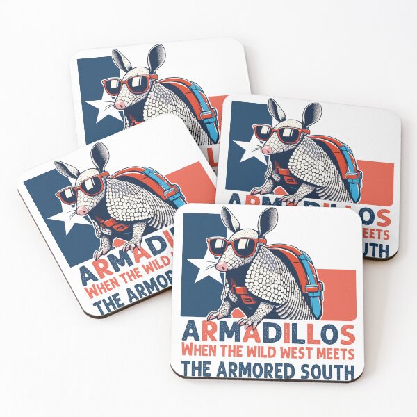 Item preview, Armadillos - Texas Armadillos: When the Wild West meets the Armored South. designed and sold by JessArty ⭐⭐⭐⭐⭐.