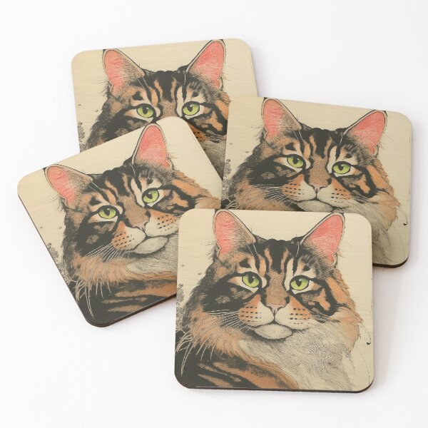 Item preview, Maine Coon Portrait designed and sold by HayleyNoelleArt.