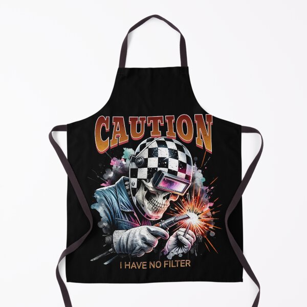 Item preview, Caution I Have No Filter Funny Sarcastic Welder Skeleton Welding Sparks designed and sold by CarantinedChaos.