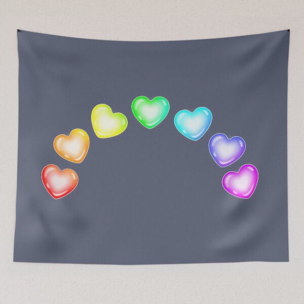 Item preview, colorful hearts soap bubbles rainbow designed and sold by LESSILU.