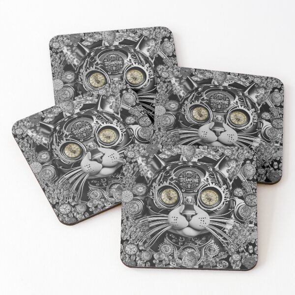 Item preview, Futuristic Steampunk Cat designed and sold by Drone-tees.
