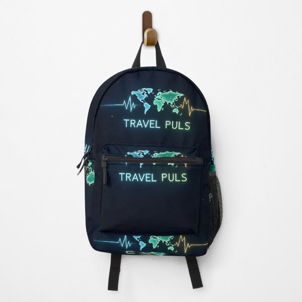 Item preview, Travel Puls – Neon World Map with Heartbeat designed and sold by QuickPick Store.