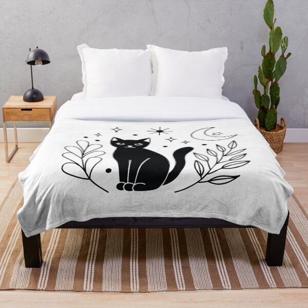 Item preview, Mystic Black Cat – Tarot-Inspired Celestial Line Art designed and sold by MandarinaStudio.